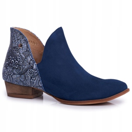 Botas Planas Mujer Maciejka Spring Leather Azul Marino 04091-47 7