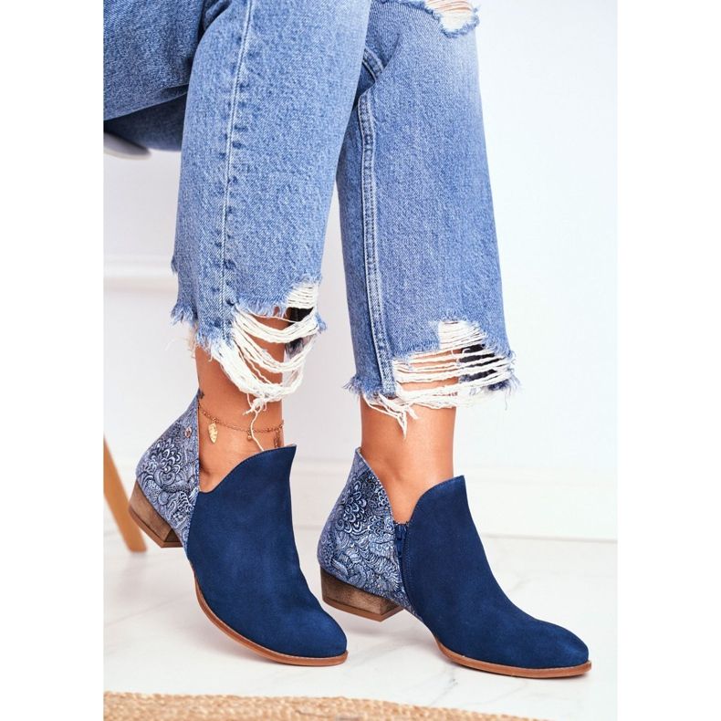 Botas Planas Mujer Maciejka Spring Leather Azul Marino 04091-47 1