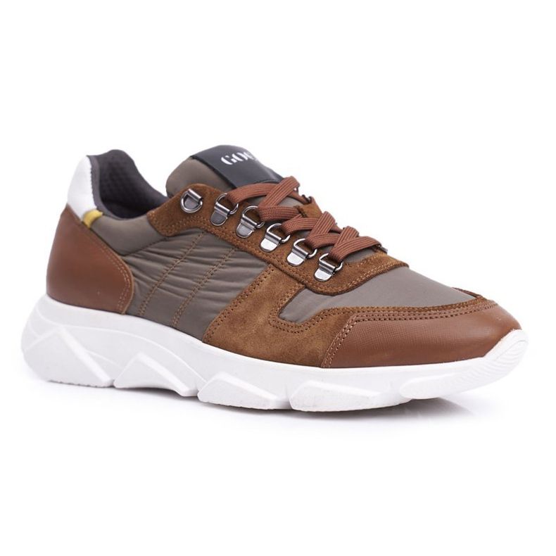 GOE Zapatos Deportivos Hombre Piel Marrón FF1N3021 1