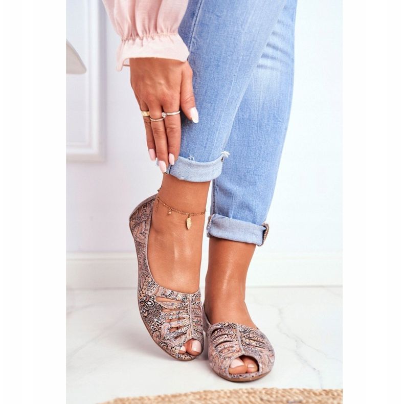 Bailarinas Mujer Maciejka Cuero Marrón con estampados 03497-21 multicolor 1 Bailarinas Mujer Maciejka Cuero Marrón con estampados 03497-21 multicolor 1