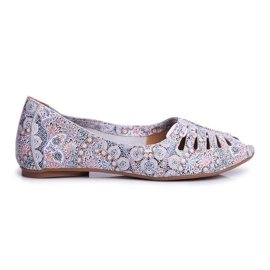 Bailarinas Mujer Maciejka Cuero Blanco y Azul con estampados 03497-13 multicolor 5