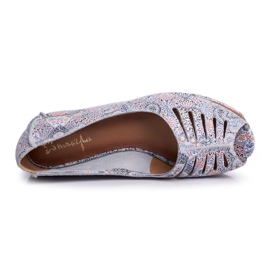 Bailarinas Mujer Maciejka Cuero Blanco y Azul con estampados 03497-13 multicolor 6