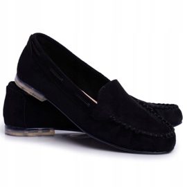 Mocasines Mujer Sergio Leone Suede Black MK722 negro 2