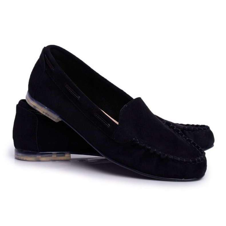 Mocasines Mujer Sergio Leone Suede Black MK722 negro 1