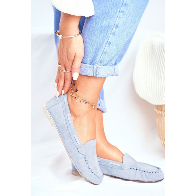 Mocasines Mujer Sergio Leone Suede Blue MK722 azul 1