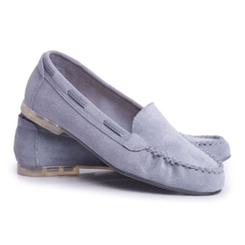 Mocasines Mujer Sergio Leone Suede Blue MK722 azul 3