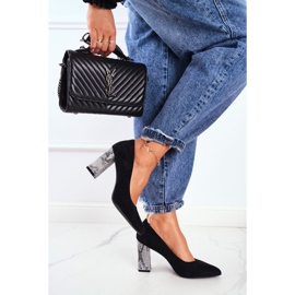 Zapatos de salón para mujer en el talón Sergio Leone Negro PB216 4