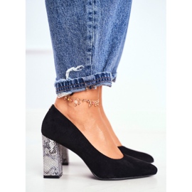 Zapatos de salón para mujer en el talón Sergio Leone Negro PB216 2