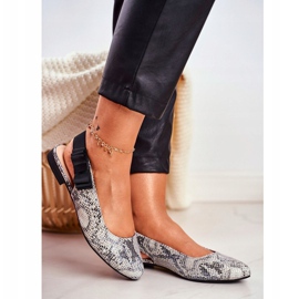 Bailarinas Mujer Sergio Leone Grey Snake BL615 Lilon negro gris 1