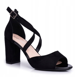 Sandalias de Mujer en Tacón Alto Sergio Leone Negro SK865 4