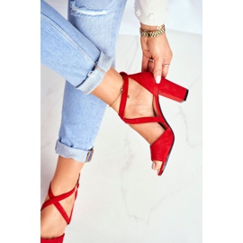 Sandalias de Mujer en Tacón Alto Sergio Leone Rojo SK865 1 Sandalias de Mujer en Tacón Alto Sergio Leone Rojo SK865 1