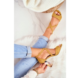 Sandalias de Mujer en Tacón Alto Sergio Leone Amarillo SK865 2