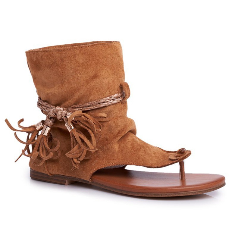 SEA Sandalias de Mujer Chanclas con Camel SL1011 Madrit marrón 1