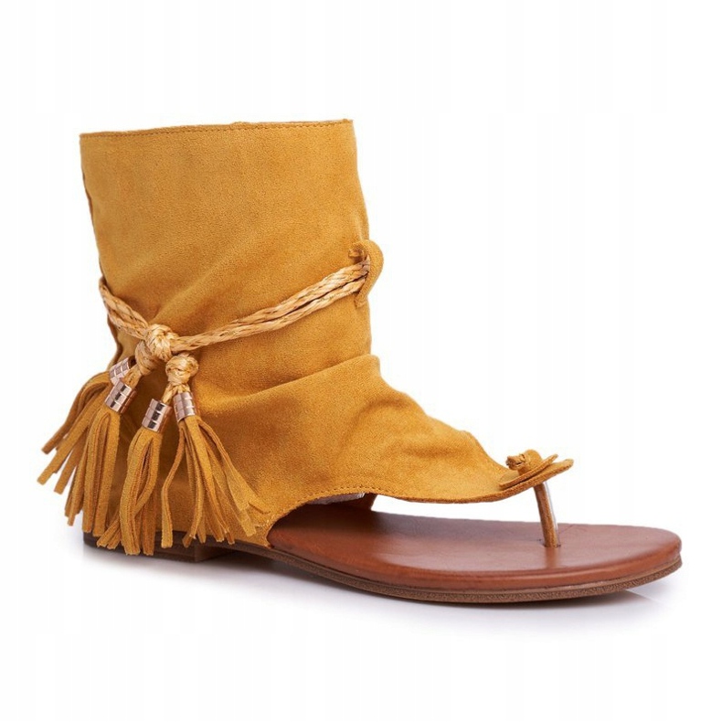 PS1 Sandalias de Mujer Chanclas con Caña Amarillo SL1011 Madrit 1