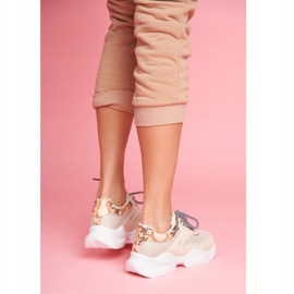 PS1 Zapatillas Deportivas Mujer Piel Serpiente Beige Giselle 2