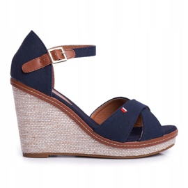 SEA Sandalias De Mujer Con Cuña Azul LaMane azul marino 2