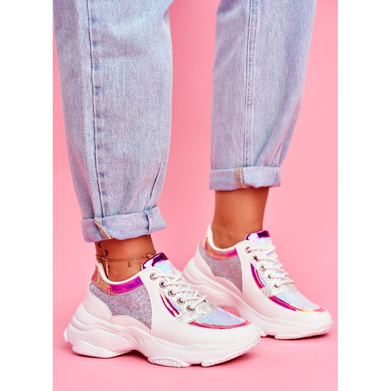 BUGO Zapatillas Deportivas Mujer Glitter White Vebi blanco 2