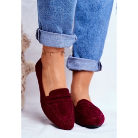 BUGO Mocasines Mujer Ante CH-1M6 Burgundy Laveria rojo 3