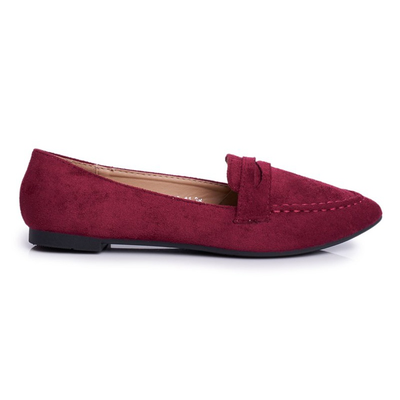 BUGO Mocasines Mujer Ante CH-1M6 Burgundy Laveria rojo 2