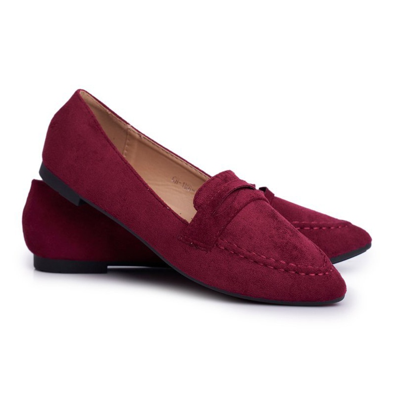 BUGO Mocasines Mujer Ante CH-1M6 Burgundy Laveria rojo 1