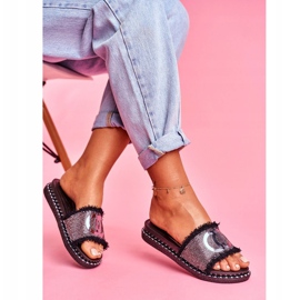 PS1 Pantuflas de mujer con cristales Black Valley negro 1