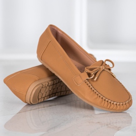 Diamantique Mocasines de cuero ecológico marrón 4