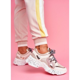 SEA Zapatillas Deportivas Mujer Glitter Beige Vegas 3