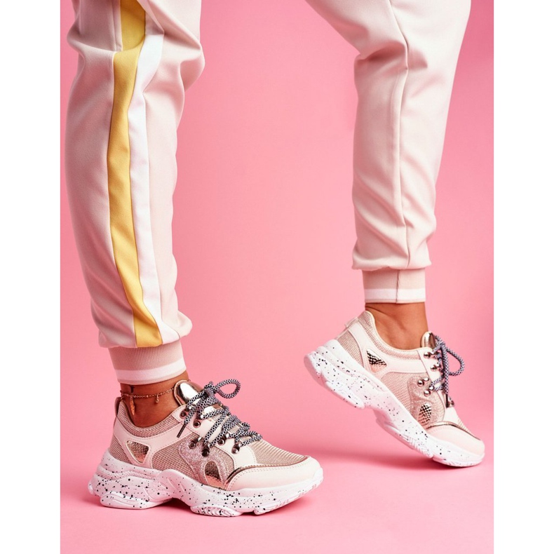 SEA Zapatillas Deportivas Mujer Glitter Beige Vegas 1