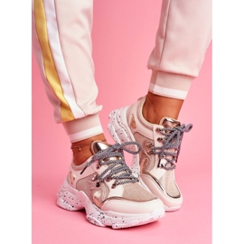 SEA Zapatillas Deportivas Mujer Glitter Beige Vegas 5