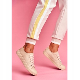 BUGO Zapatillas de mujer de ante beige El Paso 4