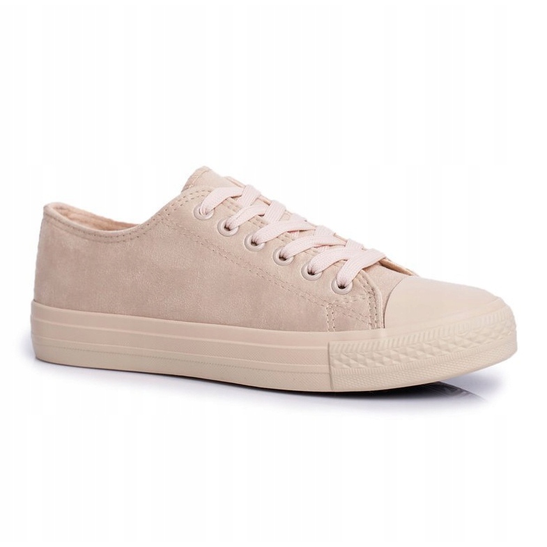 BUGO Zapatillas de mujer de ante beige El Paso 1