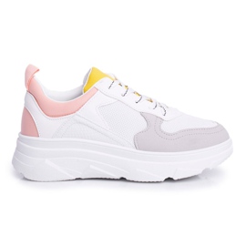 BUGO Zapatos Deportivos Mujer Fresno Rosa y Blanco rosado 7