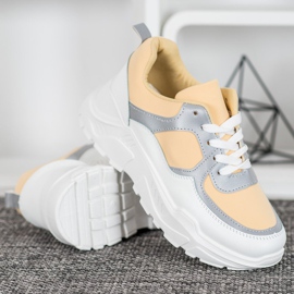 SHELOVET Zapatillas clásicas amarillas blanco amarillo 1