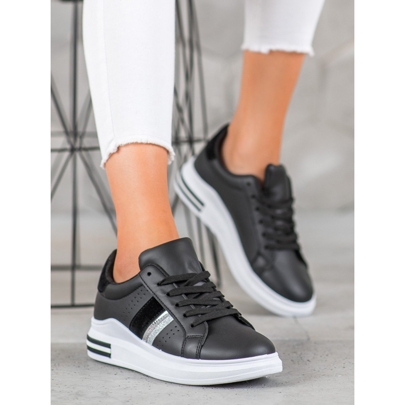 SHELOVET Zapatillas con estilo negro 1 SHELOVET Zapatillas con estilo negro 1