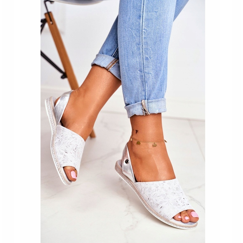 Sandalias Mujer Planas Sergio Leone Plata SK030 gris 2