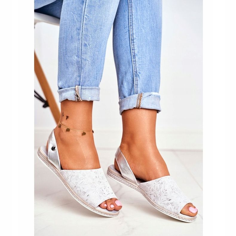 Sandalias Mujer Planas Sergio Leone Plata SK030 gris 1