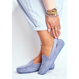 EVE Mocasines Mujer Ante Morreno Azul 1