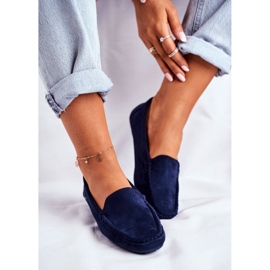 Mocasines Mujer Ante Azul Marino Morreno 1