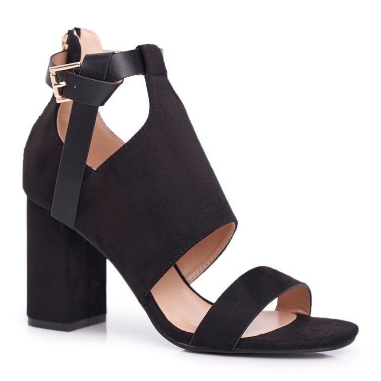 Vinceza De Mujer Sandalias De Tacón Alto Con Caña Negra Palmas negro 1