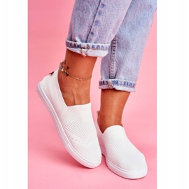 Zapatillas blancas de mujer Zapatillas sin cordones Big Star FF274A608 blanco 3