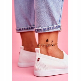 Zapatillas blancas de mujer Zapatillas sin cordones Big Star FF274A608 blanco 4
