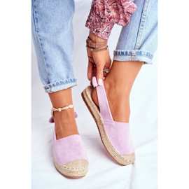 FRJ Alpargatas Mujer Ante Contorno Violeta púrpura 1