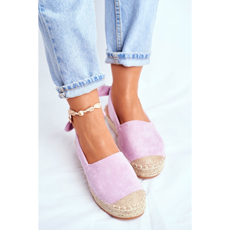 FRJ Alpargatas Mujer Ante Contorno Violeta 2