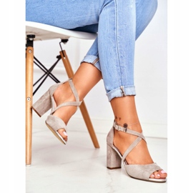 Sandalias de Mujer en Tacón Alto Sergio Leone Gris SK865 2