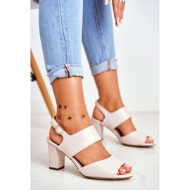 Sandalias de Mujer en Tacón Alto Sergio Leone Beige Perła SK778 1