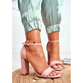 ADY Sandalias De Mujer Con Tacón Ante Rosa Anastasie rosado 1