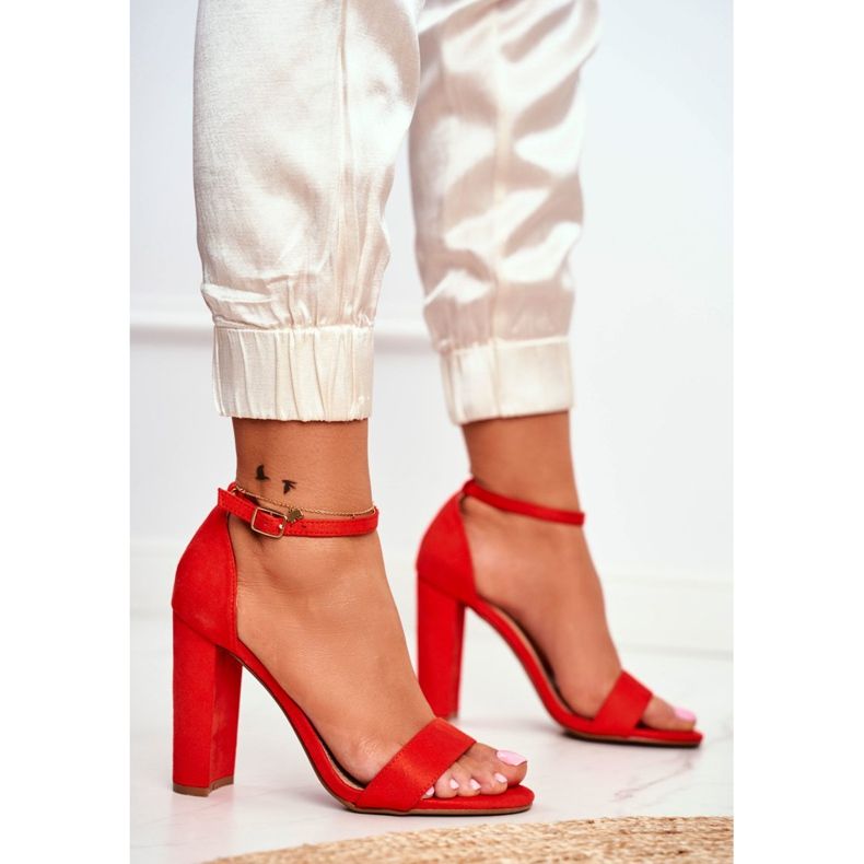 FW1 Sandalias De Mujer Con Tacón Ante Naranja Anastasie 2