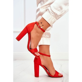 FW1 Sandalias De Mujer Con Tacón Ante Naranja Anastasie 1