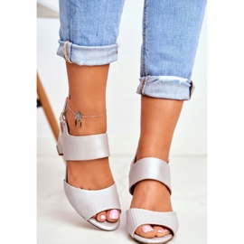 Sandalias de Mujer en Tacón Alto Sergio Leone Plata SK778 marrón multicolor gris 4