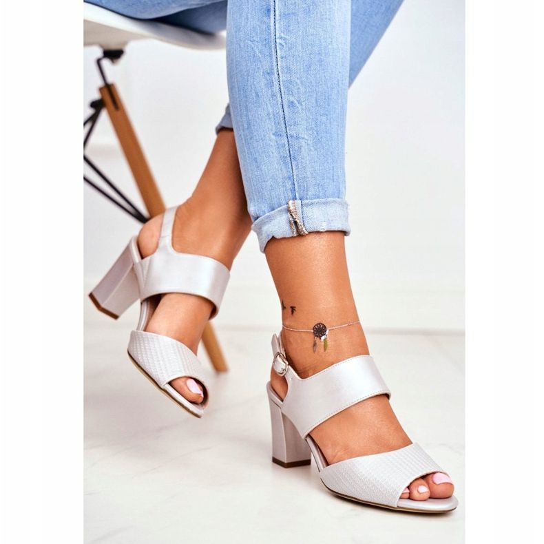 Sandalias de Mujer en Tacón Alto Sergio Leone Plata SK778 marrón multicolor gris 2